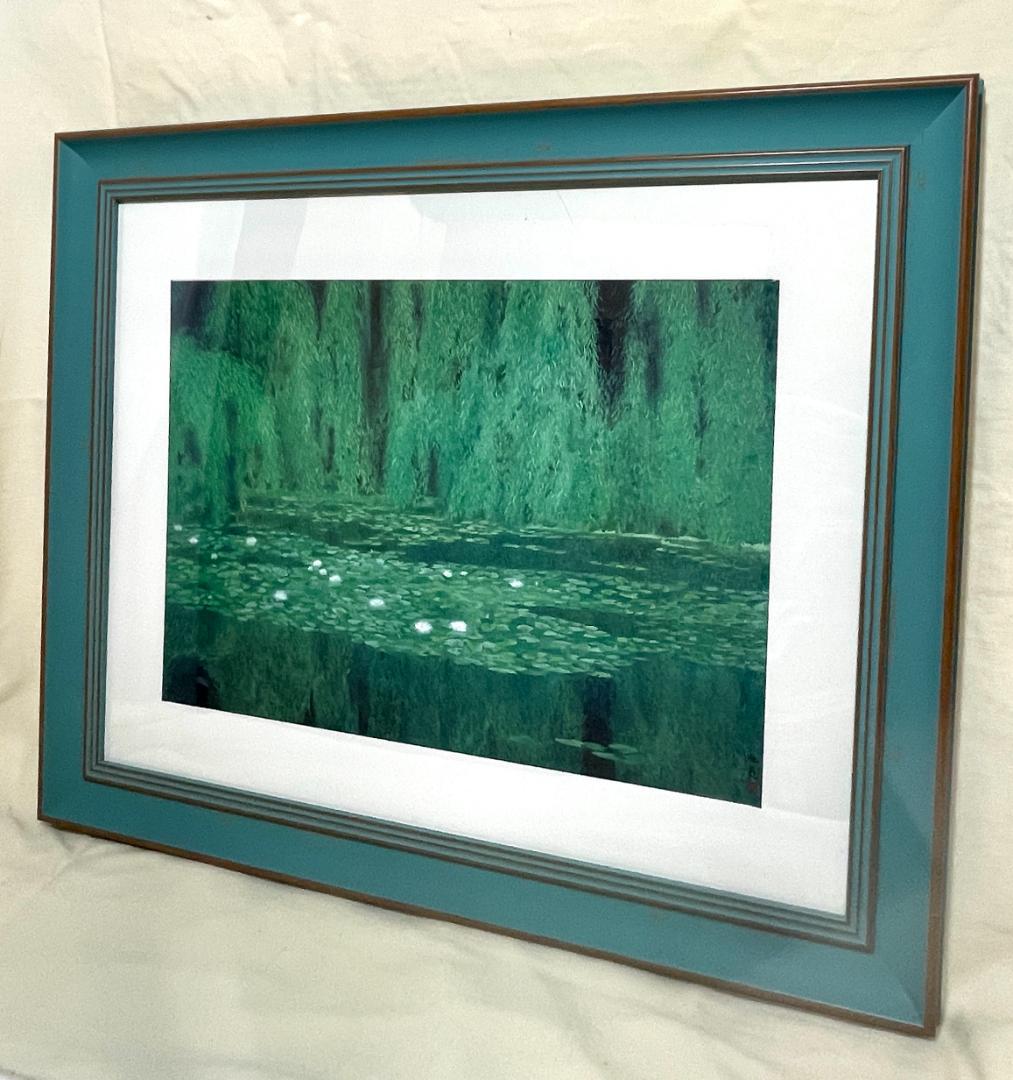 【新品】東山魁夷「沼の静寂」 ポスター　複製画　日本画　風景画　額付