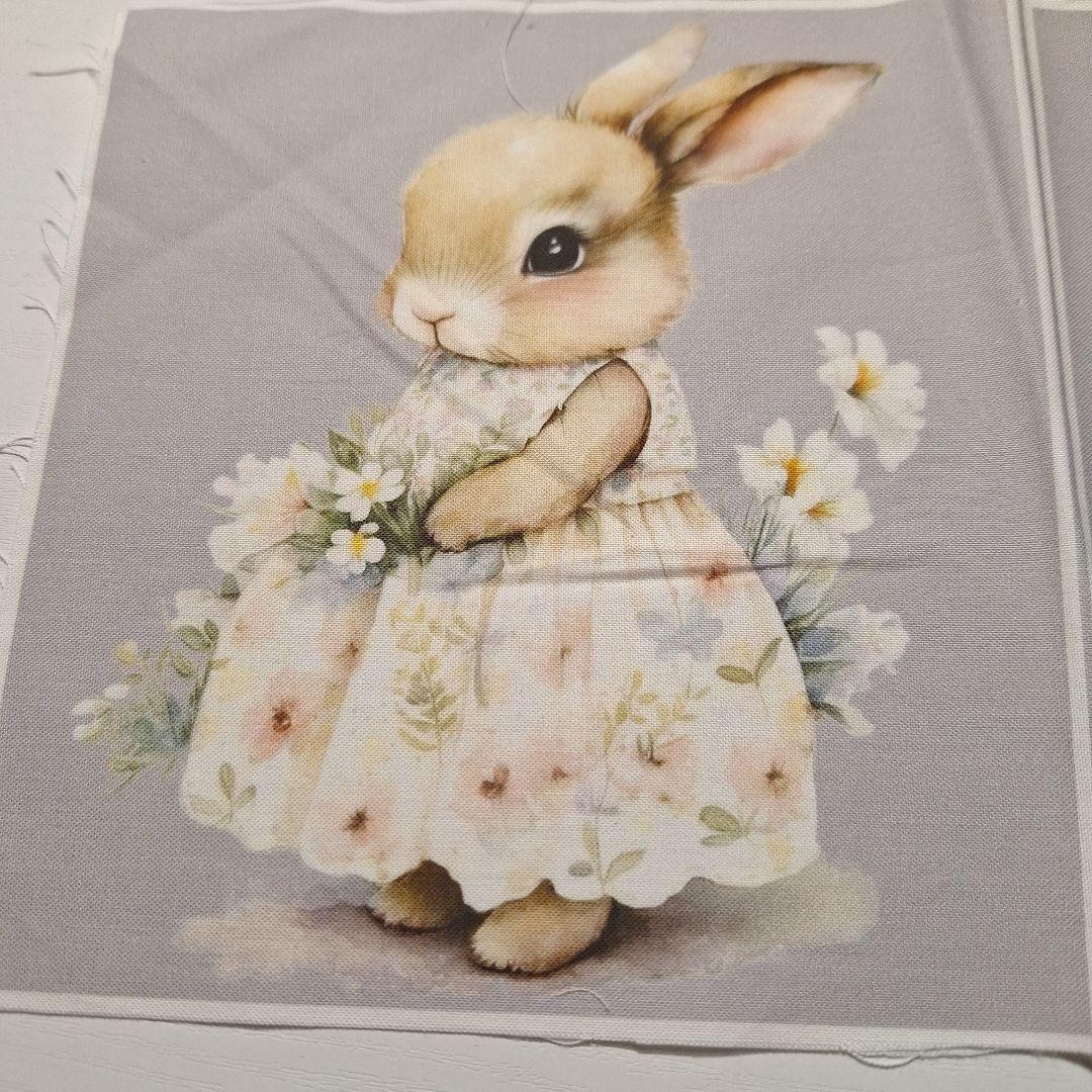 可愛いうさぎパネル生地　ハンドメイド　うさぎのみ