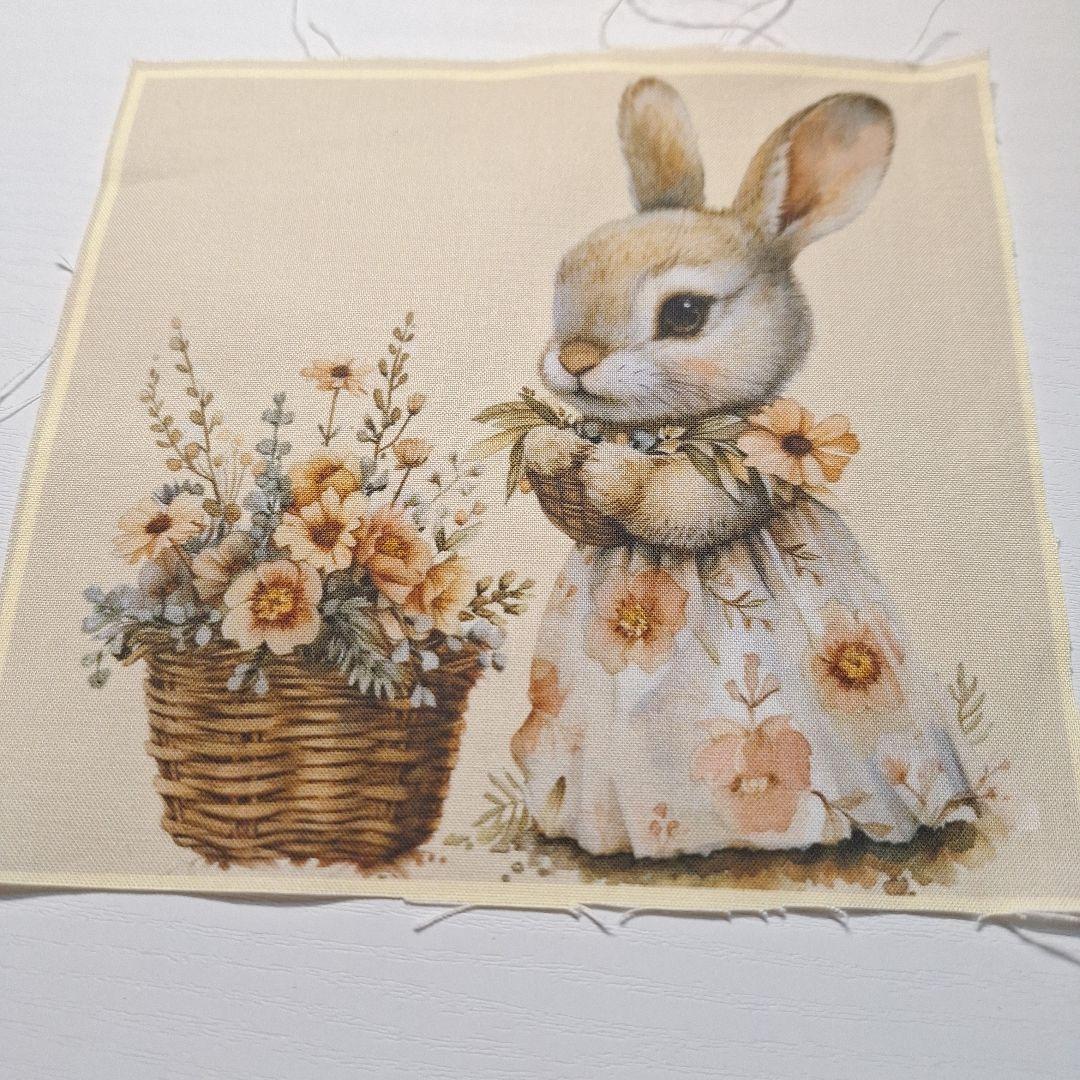 可愛いうさぎパネル生地　ハンドメイド　うさぎのみ