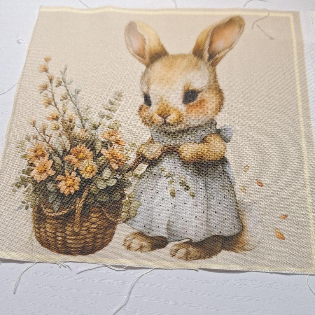 可愛いうさぎパネル生地　ハンドメイド　うさぎのみ