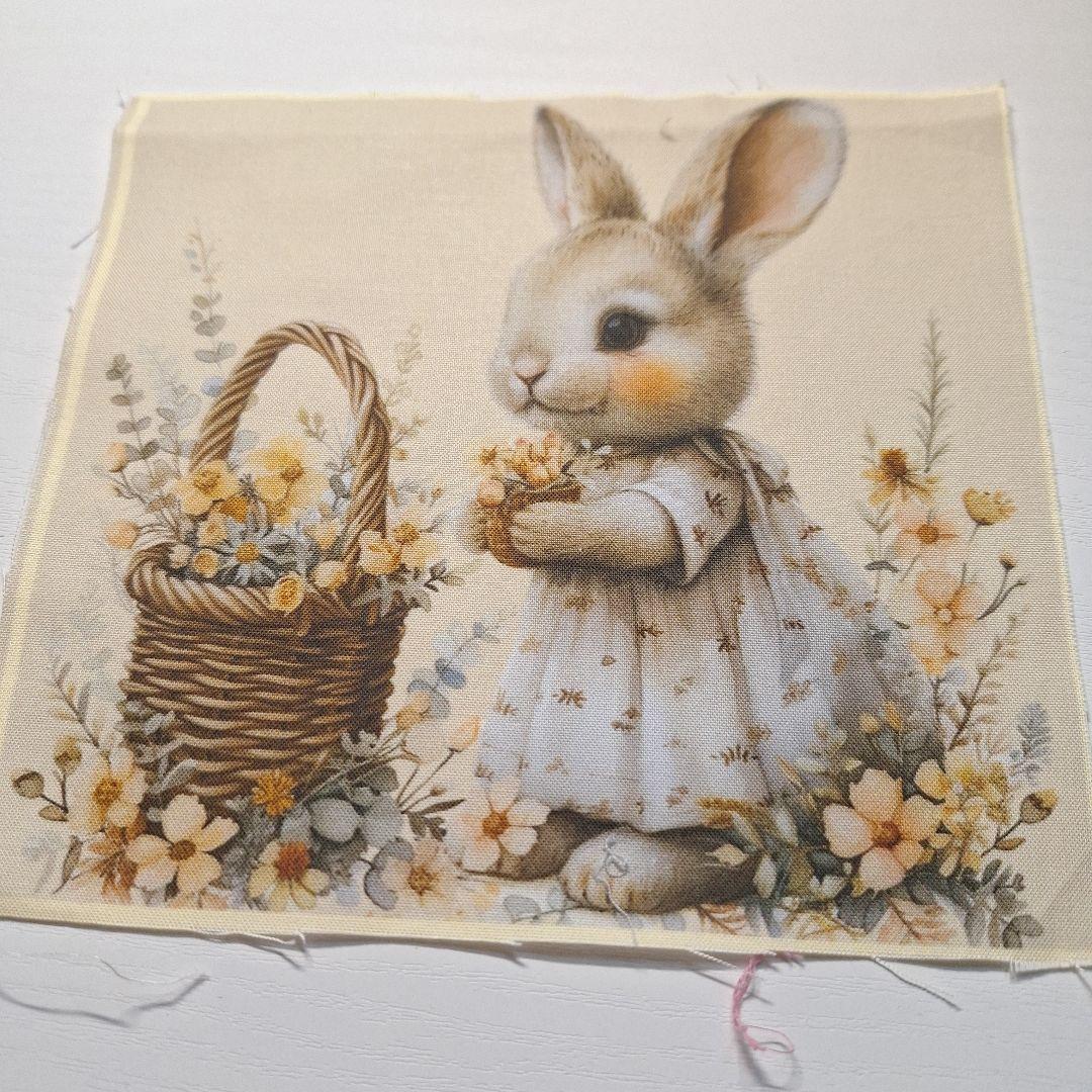 可愛いうさぎパネル生地　ハンドメイド　うさぎのみ