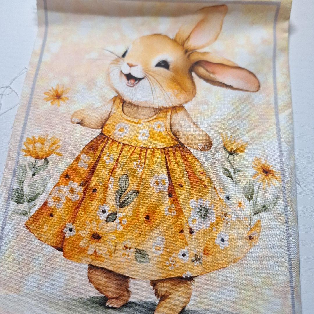 可愛いうさぎパネル生地　ハンドメイド　うさぎのみ