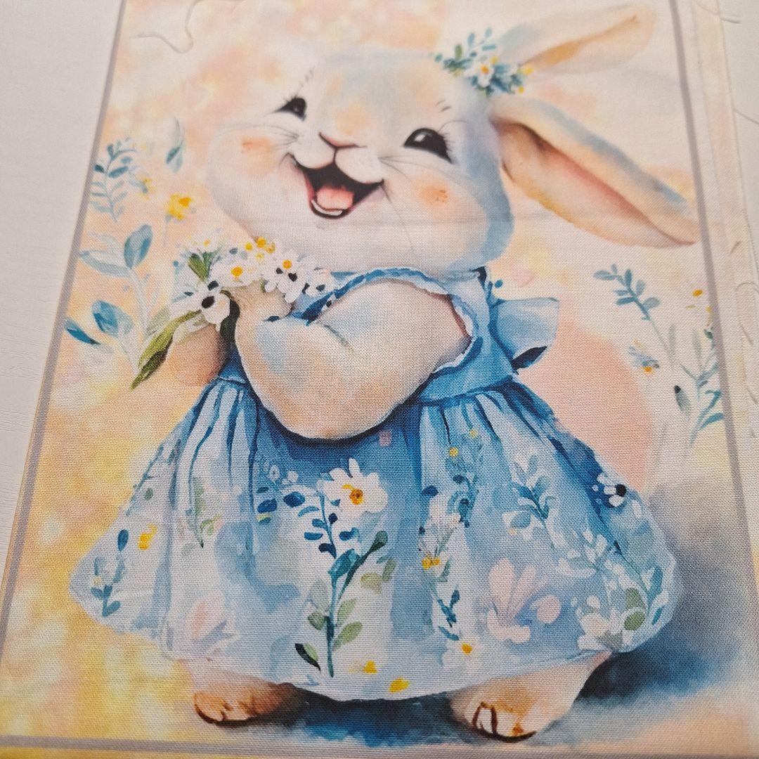 可愛いうさぎパネル生地　ハンドメイド　うさぎのみ