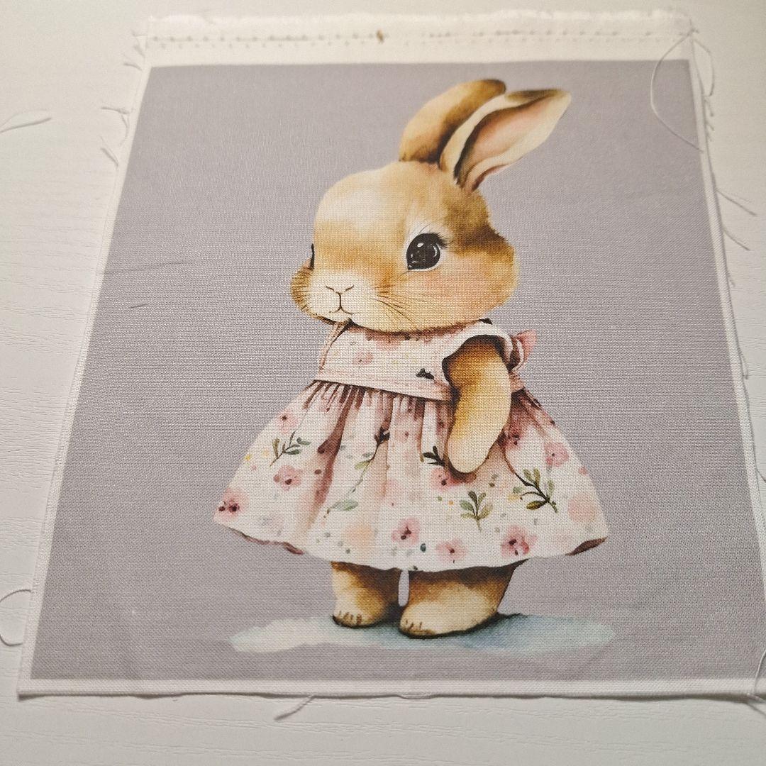 可愛いうさぎパネル生地　ハンドメイド　うさぎのみ
