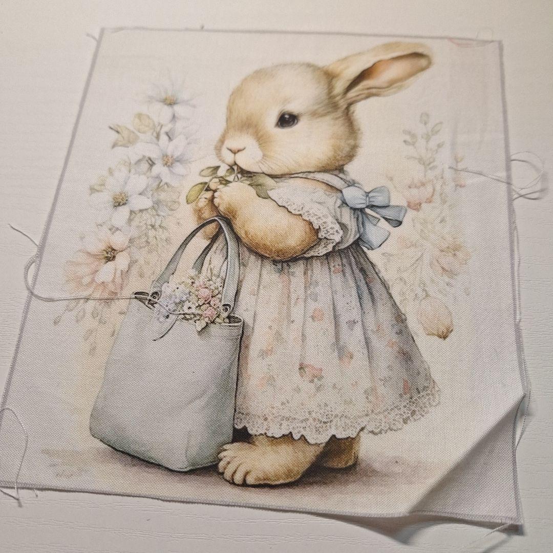 可愛いうさぎパネル生地　ハンドメイド　うさぎのみ