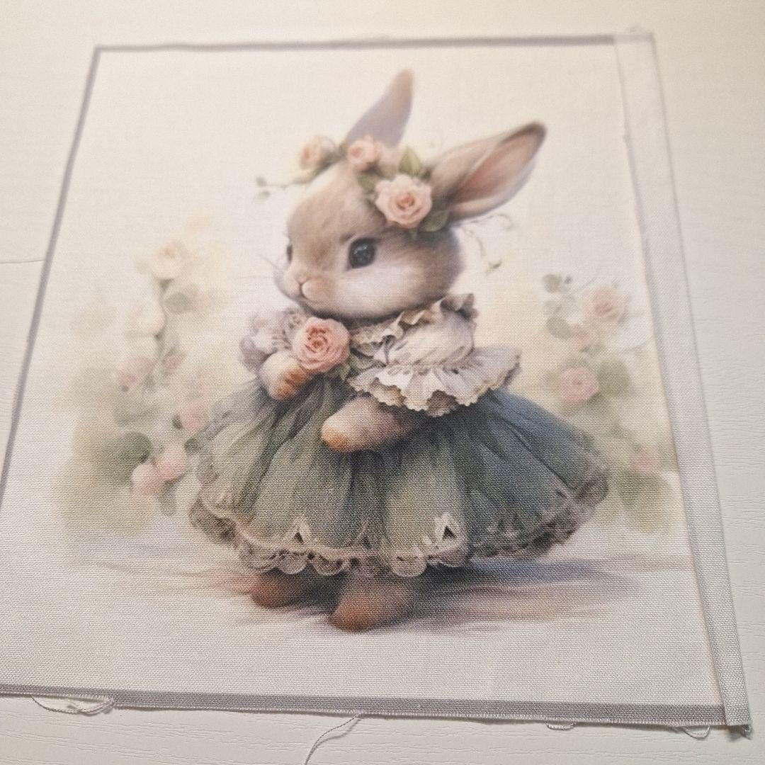 可愛いうさぎパネル生地　ハンドメイド　うさぎのみ
