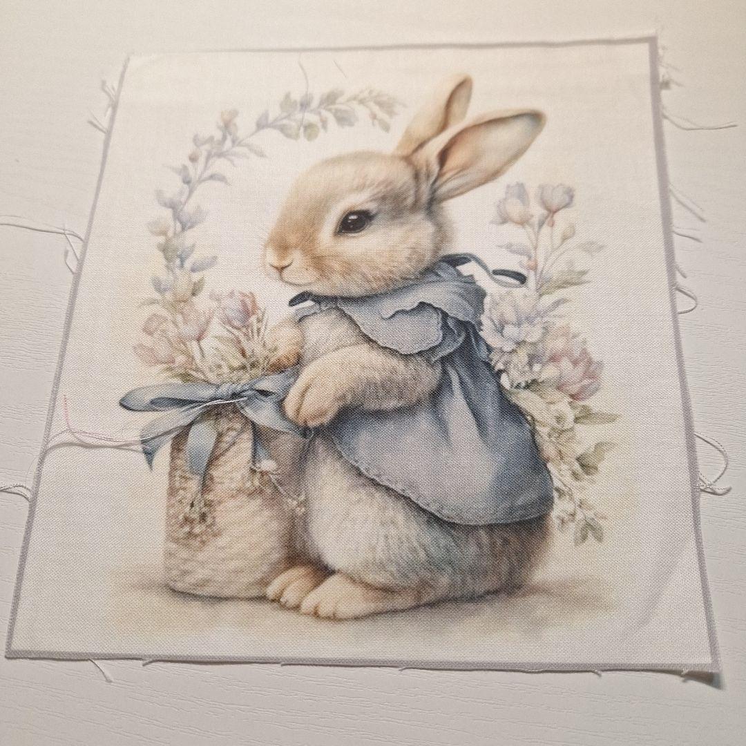 可愛いうさぎパネル生地　ハンドメイド　うさぎのみ