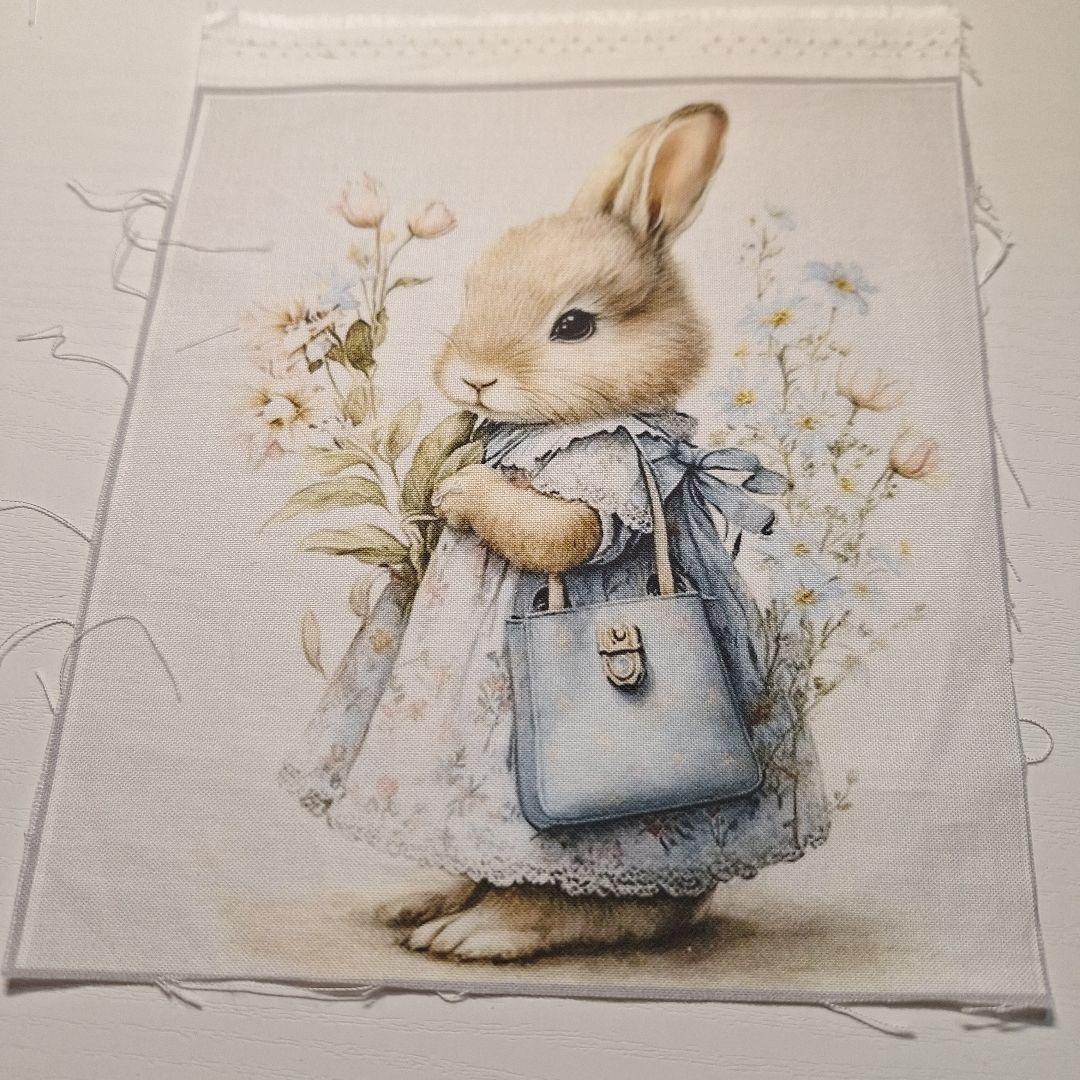 可愛いうさぎパネル生地　ハンドメイド　うさぎのみ
