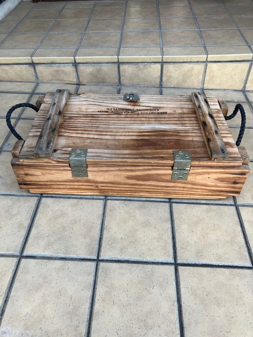 米軍実物　木製弾薬箱