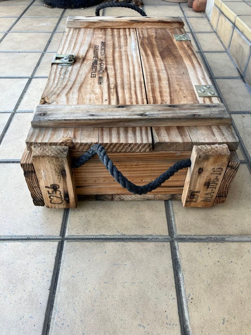 米軍実物　木製弾薬箱