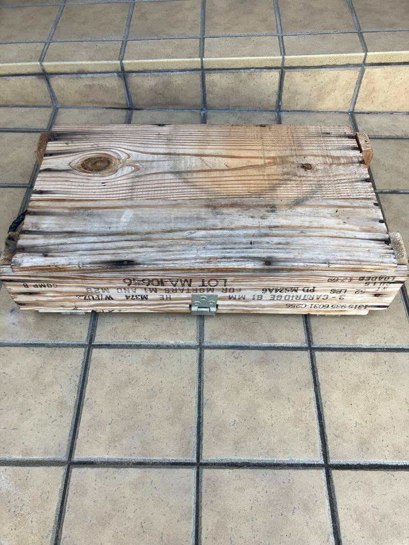 米軍実物　木製弾薬箱