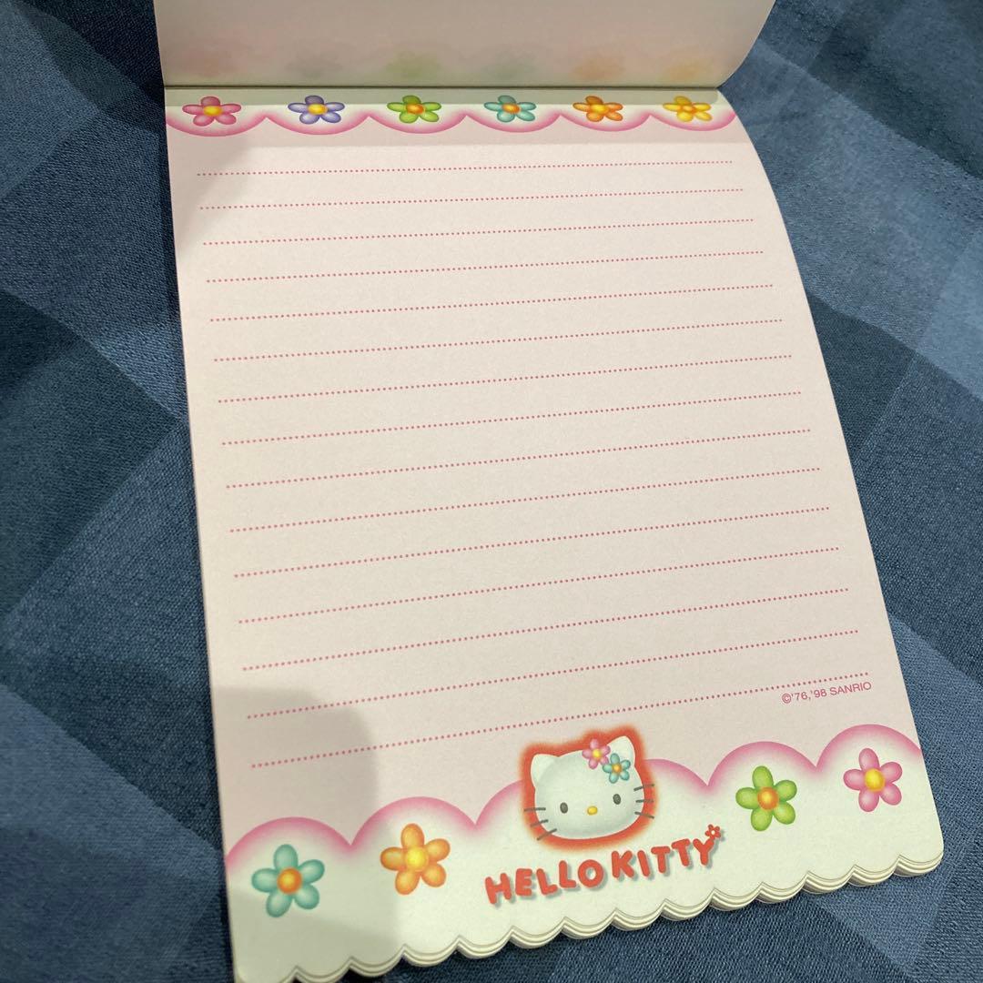 レトロ《1998年ハローキティ メモ帳》Hello Kitty♪便箋レターセット