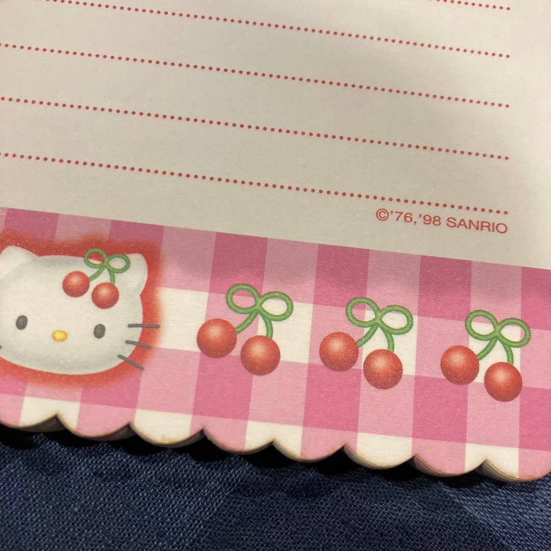 レトロ《1998年ハローキティ メモ帳》Hello Kitty♪便箋レターセット