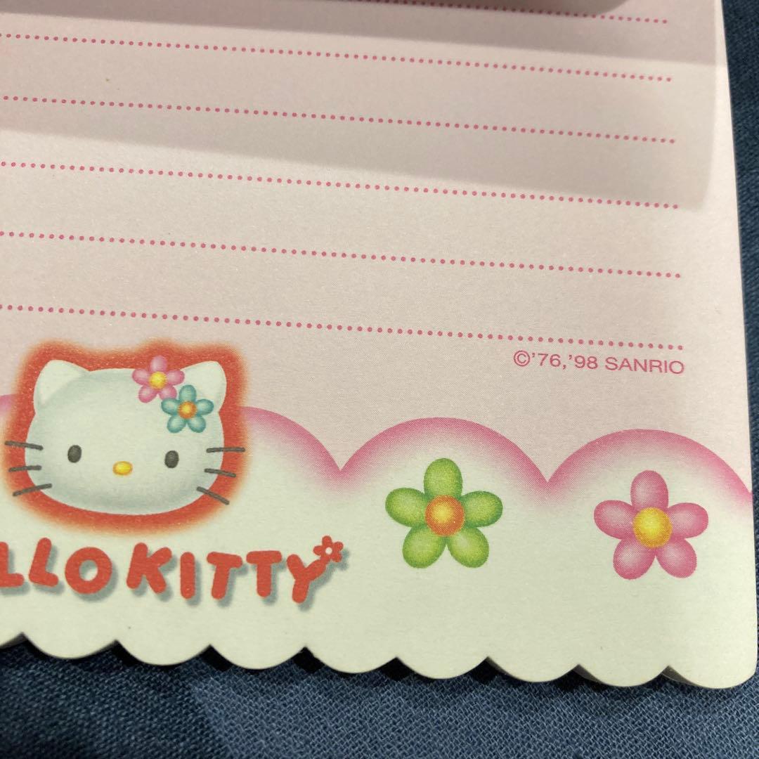 レトロ《1998年ハローキティ メモ帳》Hello Kitty♪便箋レターセット