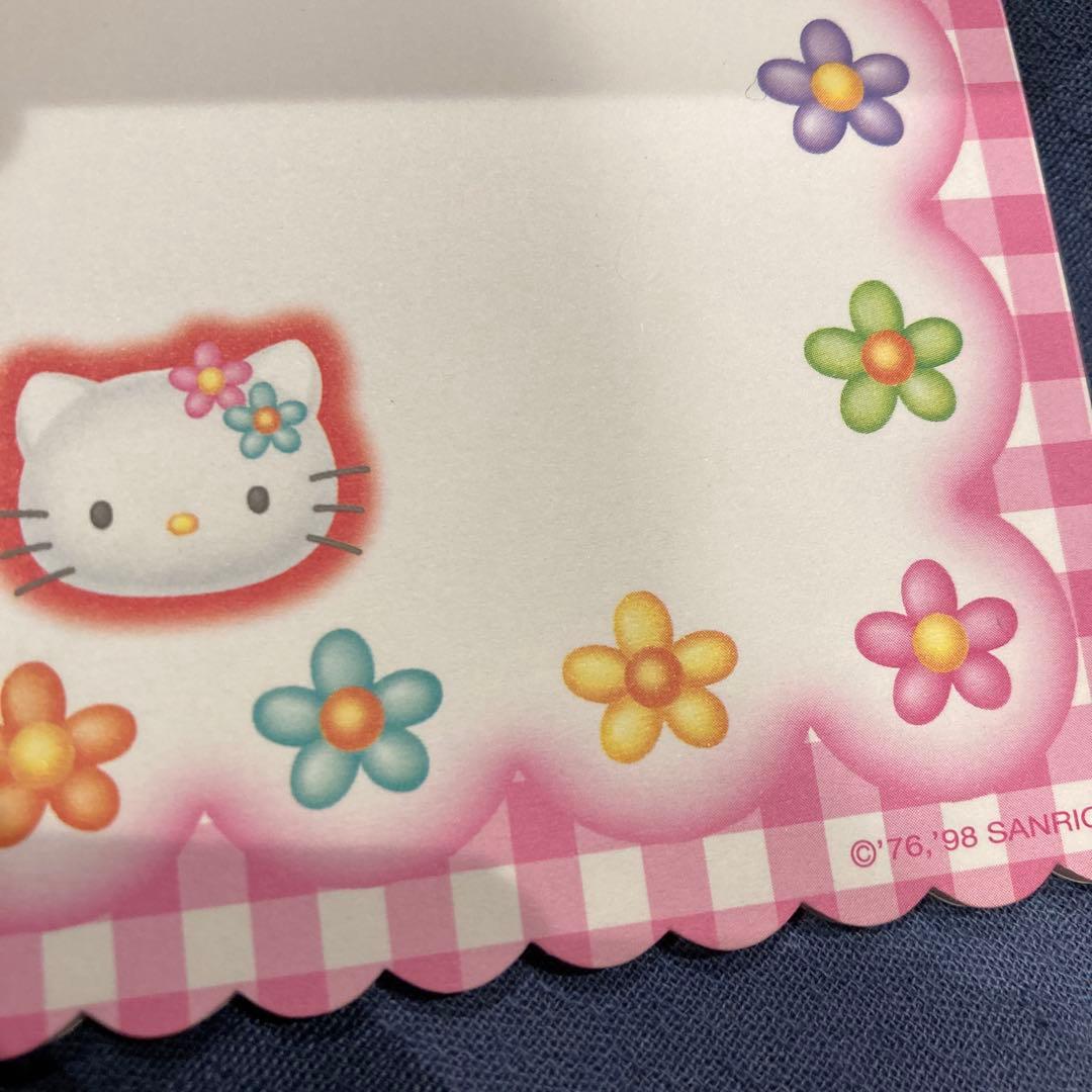 レトロ《1998年ハローキティ メモ帳》Hello Kitty♪便箋レターセット