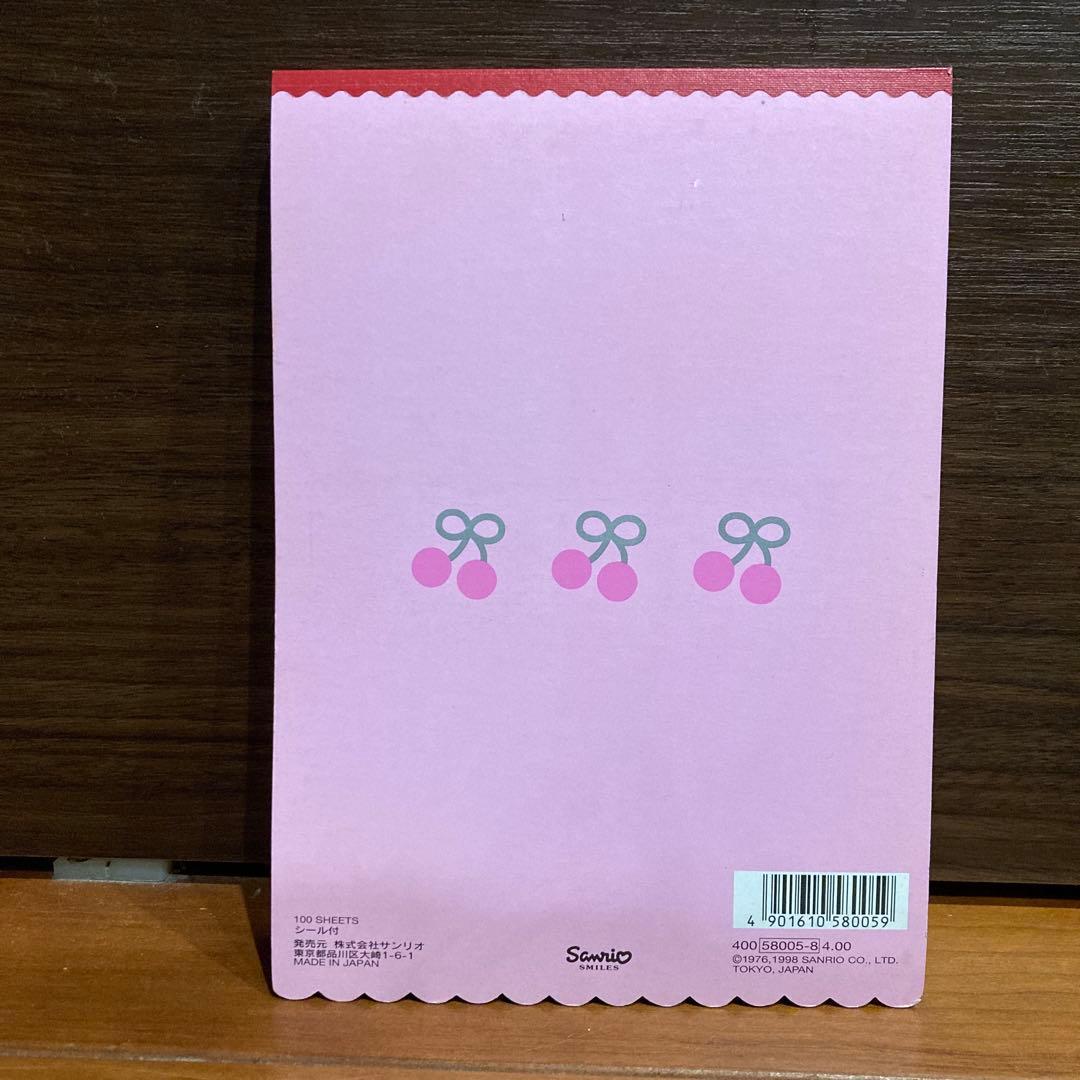 レトロ《1998年ハローキティ メモ帳》Hello Kitty♪便箋レターセット