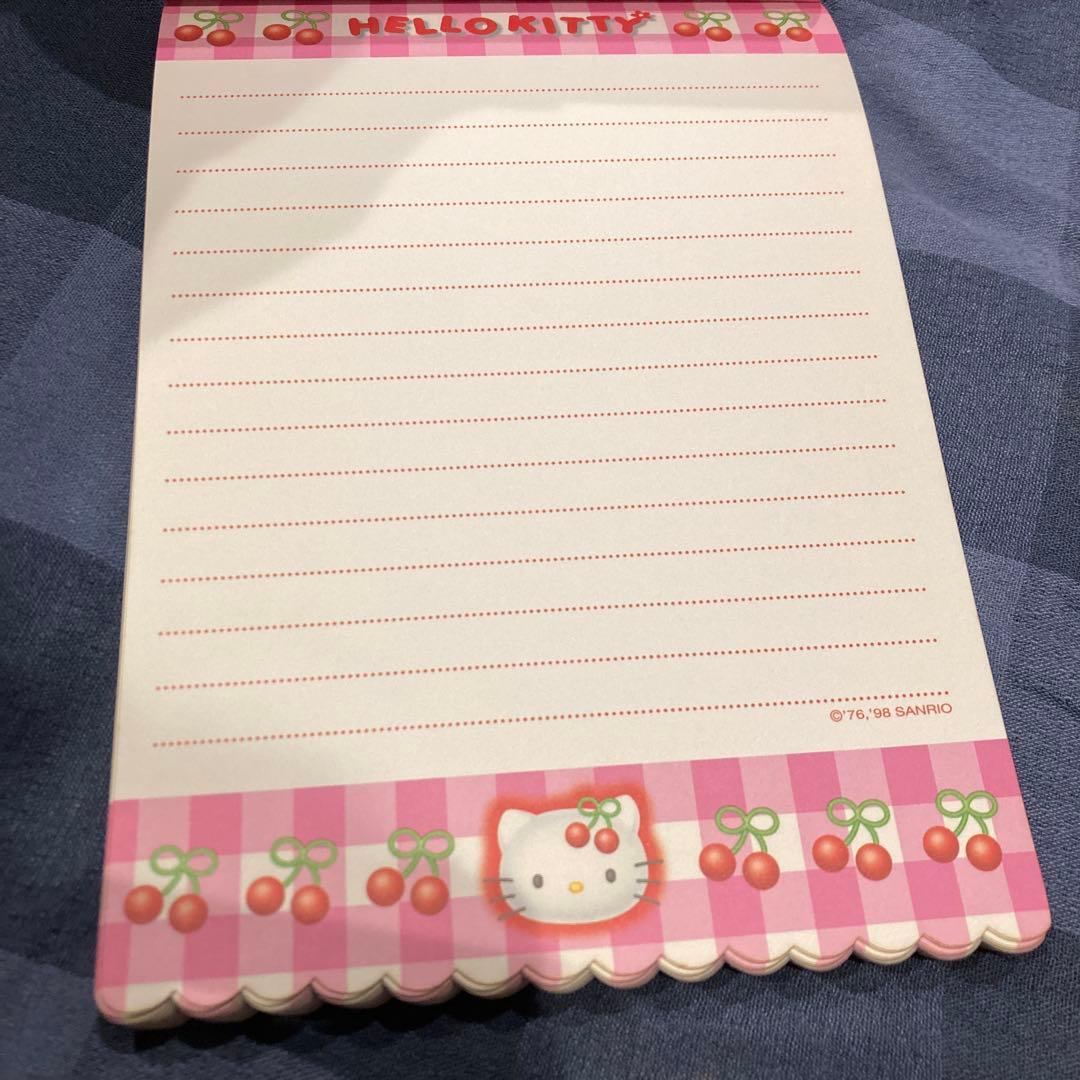 レトロ《1998年ハローキティ メモ帳》Hello Kitty♪便箋レターセット