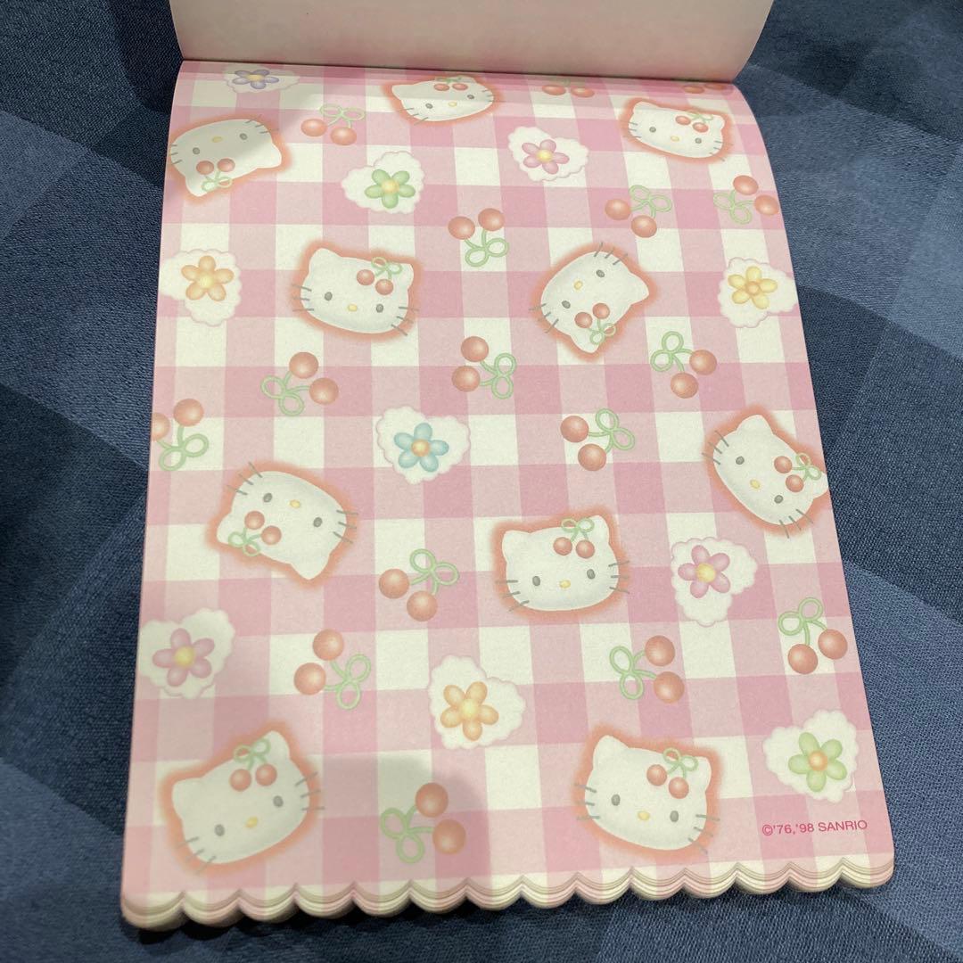 レトロ《1998年ハローキティ メモ帳》Hello Kitty♪便箋レターセット
