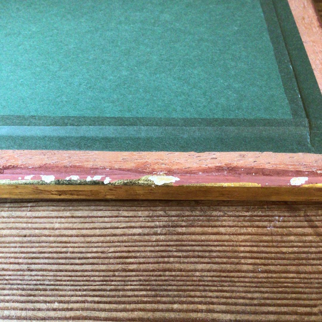 No3994 額装　聖母子　彩飾写本　金額縁　人物画　西洋　インテリア　送料無料