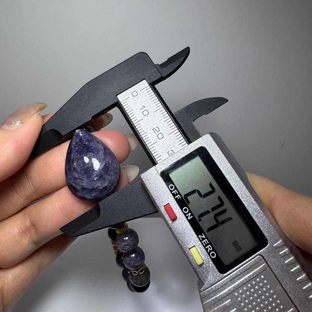 一点物　天然石　ハンドメイドブレス　アイオライト　サンストーン　ブラッドショット