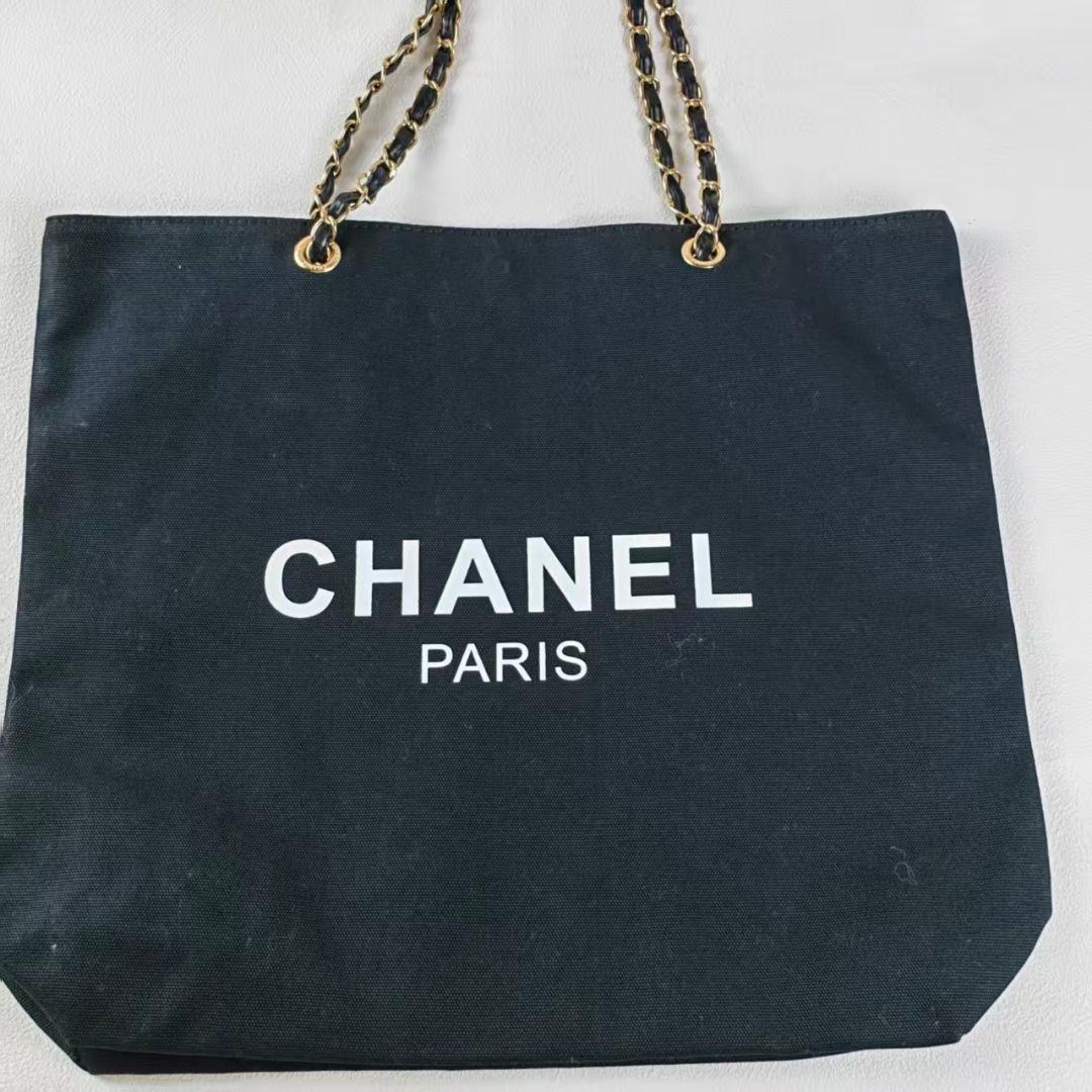 CHANEL ノベルティ　トートバッグ 黒c1a