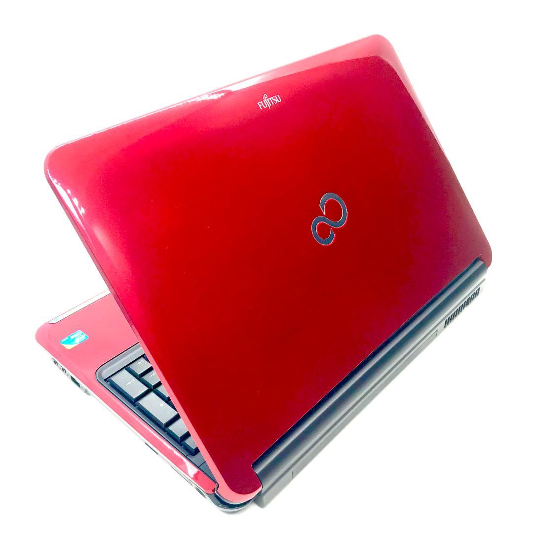 ブルーレイ見れる❣️艶やかレッド❤️サクサク動作✨ノートパソコン Office