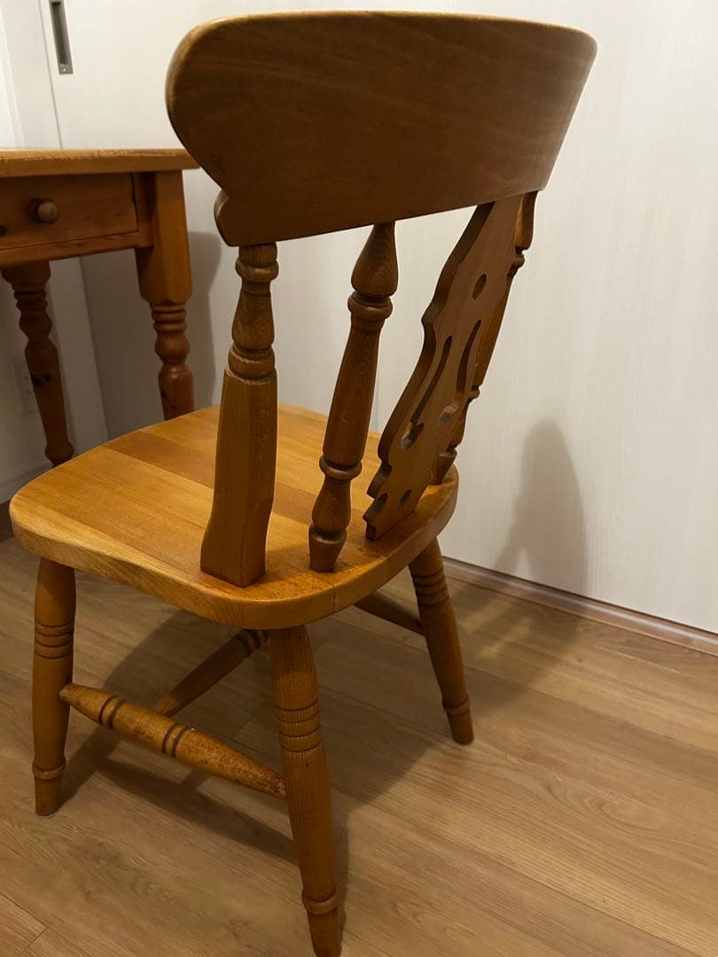 無垢　パイン材　フィドルバックチェア【沖縄Light house製】