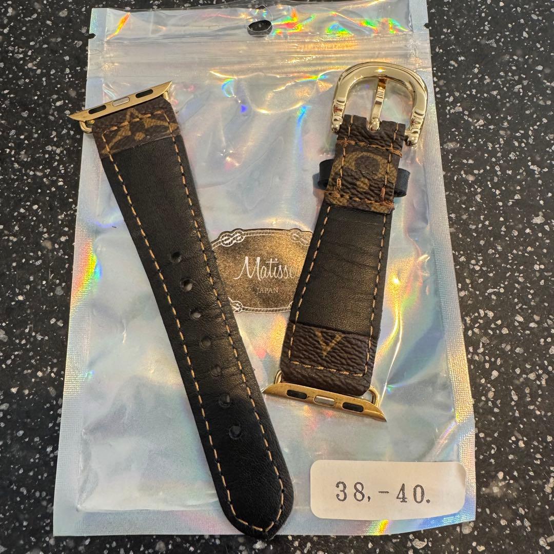 ハンドメイド LV革 Apple Watchベルト