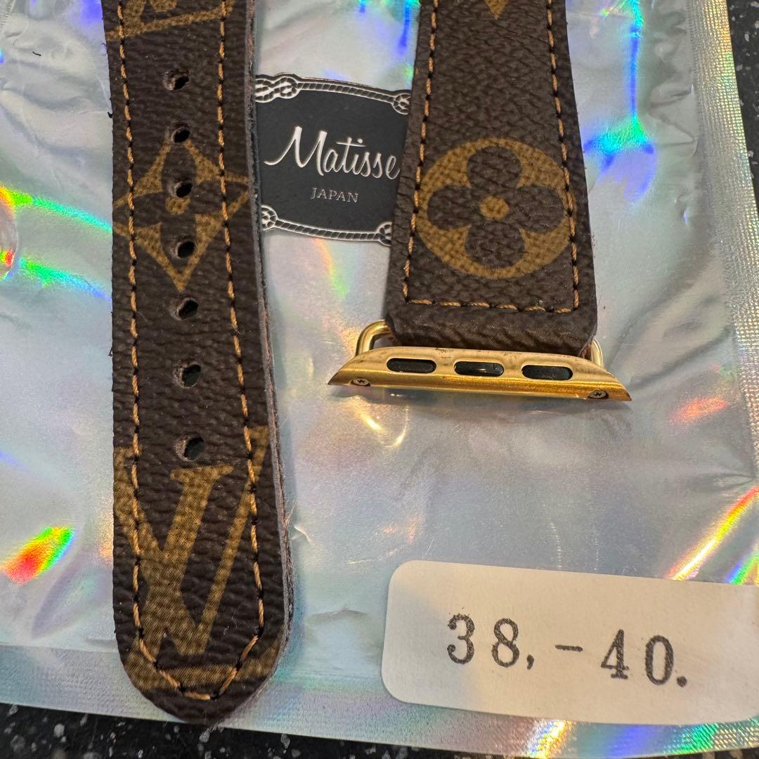 ハンドメイド LV革 Apple Watchベルト