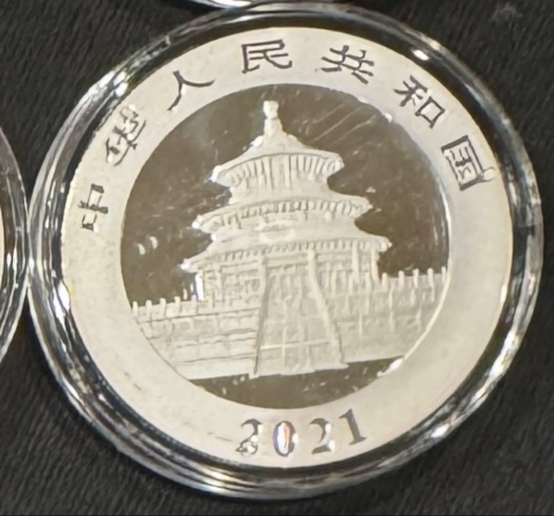 2021年 中国 パンダ銀貨 新品 純銀 30g
