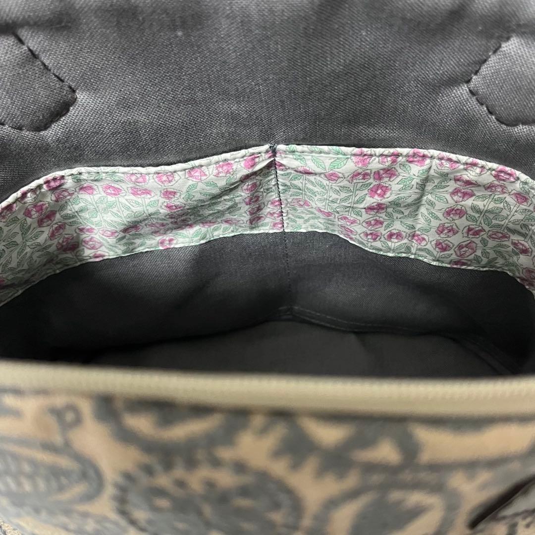 ミナペルホネン　ハンドメイドバッグ　楕円底ファスナーバッグ