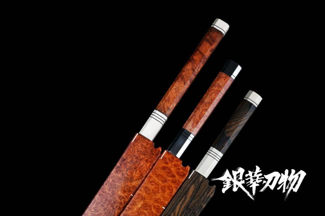 【大阪銀華刃物】黒柿の木ハンドルサヤオーダーメイド