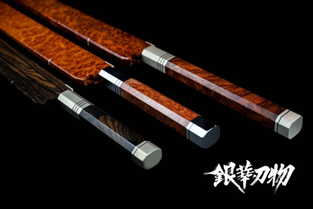 【大阪銀華刃物】黒柿の木ハンドルサヤオーダーメイド