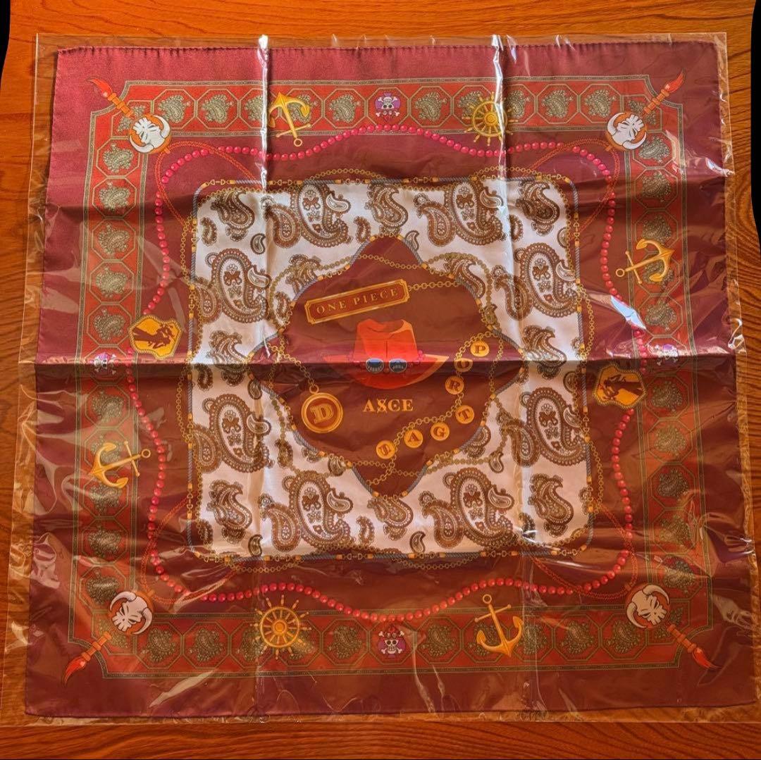 ONE PIECE エース グッズまとめ 缶バッジ スカーフ 新品