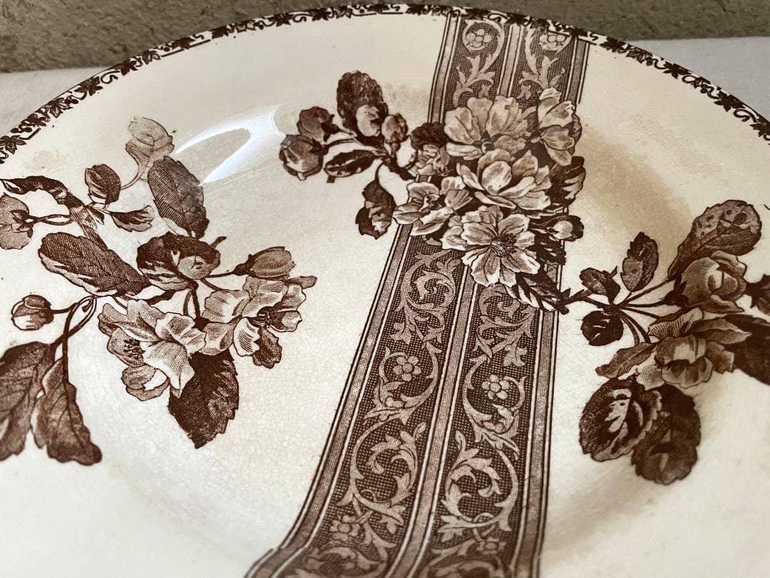 エミールブルジョワ　深皿N-875/フランスアンティーク/アンティーク皿