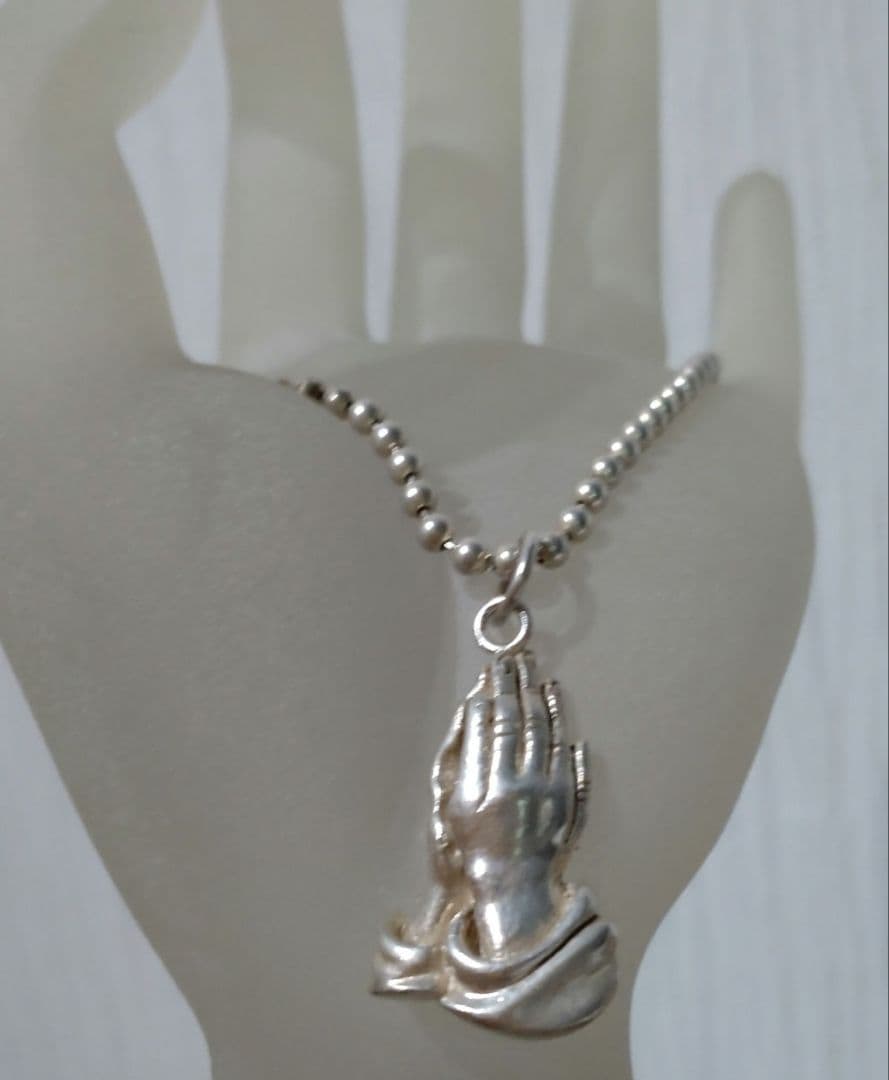 祈りの手 （ペンダントトップ) ブレスレット SV925 刻印あり