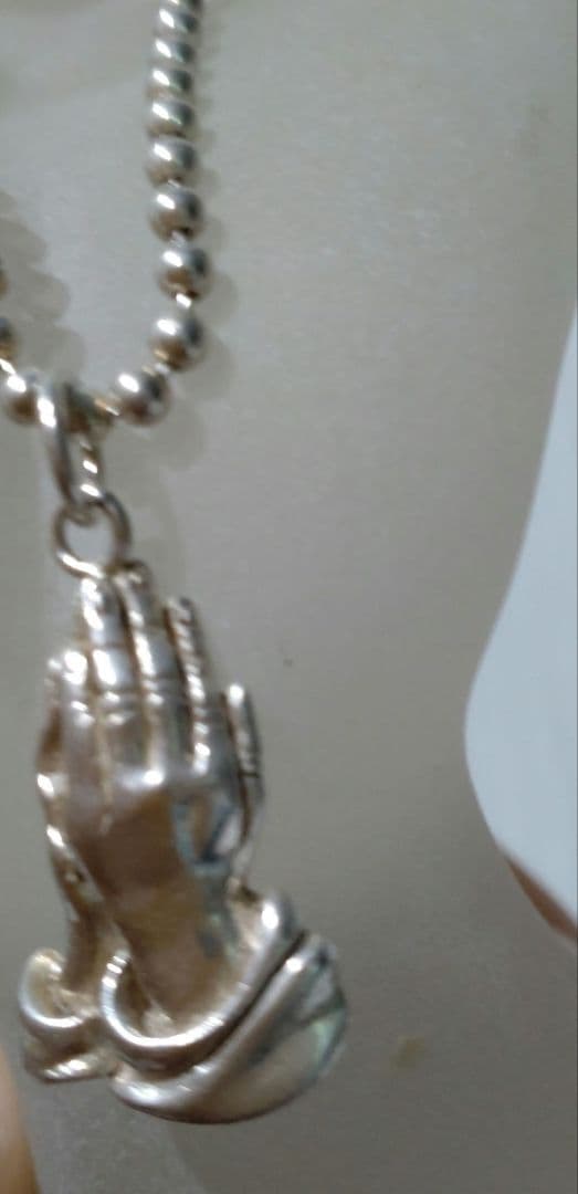 祈りの手 （ペンダントトップ) ブレスレット SV925 刻印あり