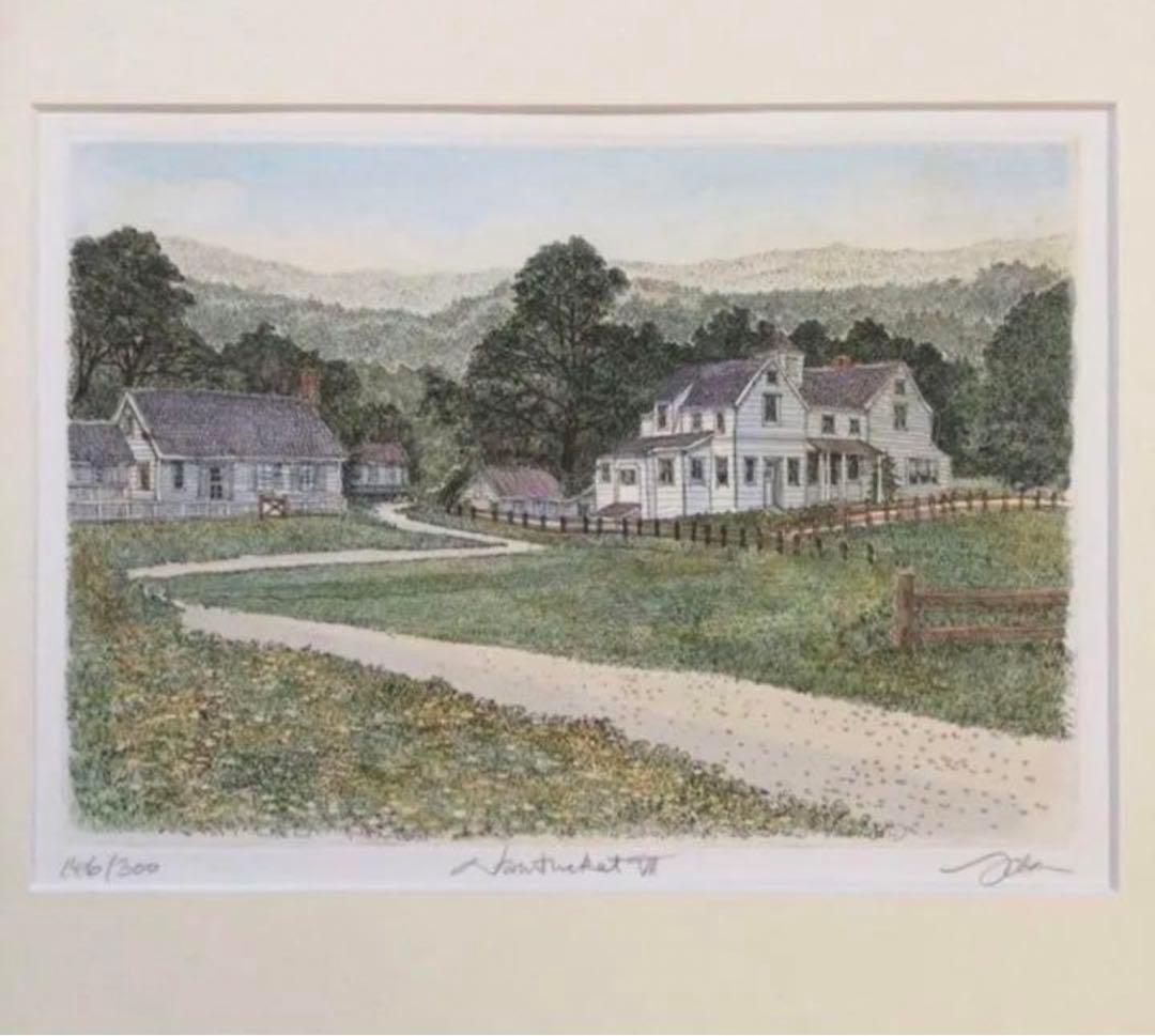 絵画・額縁・版画・織田 義郎・新品未使用・ナントゲットⅦ・エッチング・美術品