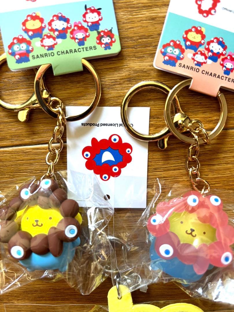 大阪万博ミャクミャクキラキラレザー•立体クリアキーホルダー　ポムポムプリン