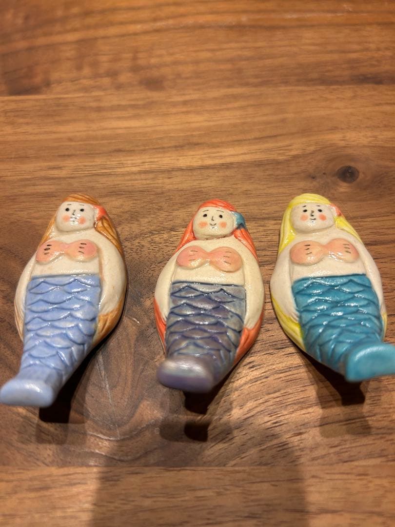 五月女京子さん　人魚　箸置き　3点