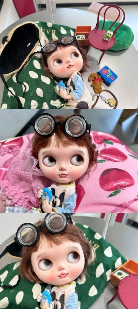 カスタムブライス 人形 海外作家様 悪戯っ子 ベロ出し 動物メイク フルセット