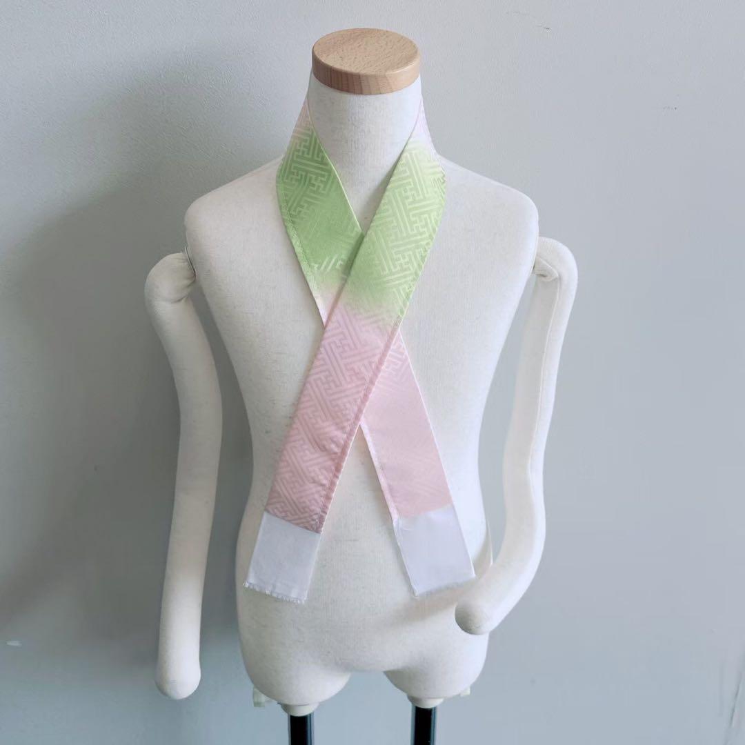 美品フルセット　七五三　7歳女の子　豪華刺繡　金糸　金プリント　紫袋帯7073