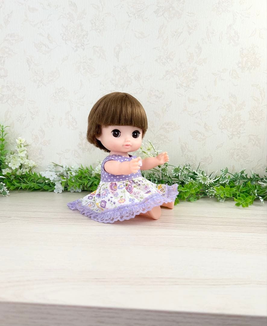 着せやすい❣️ 428 ボタニカルフラワー　メルちゃん　服　ソラン　レミンちゃん