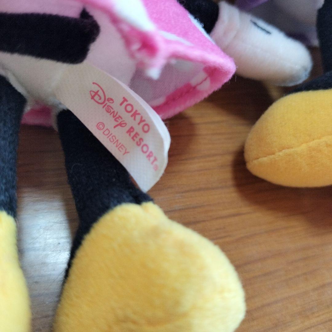 ディズニー ミニーぬいぐるみバッヂ キーホルダー 3点セット スクバ デコ