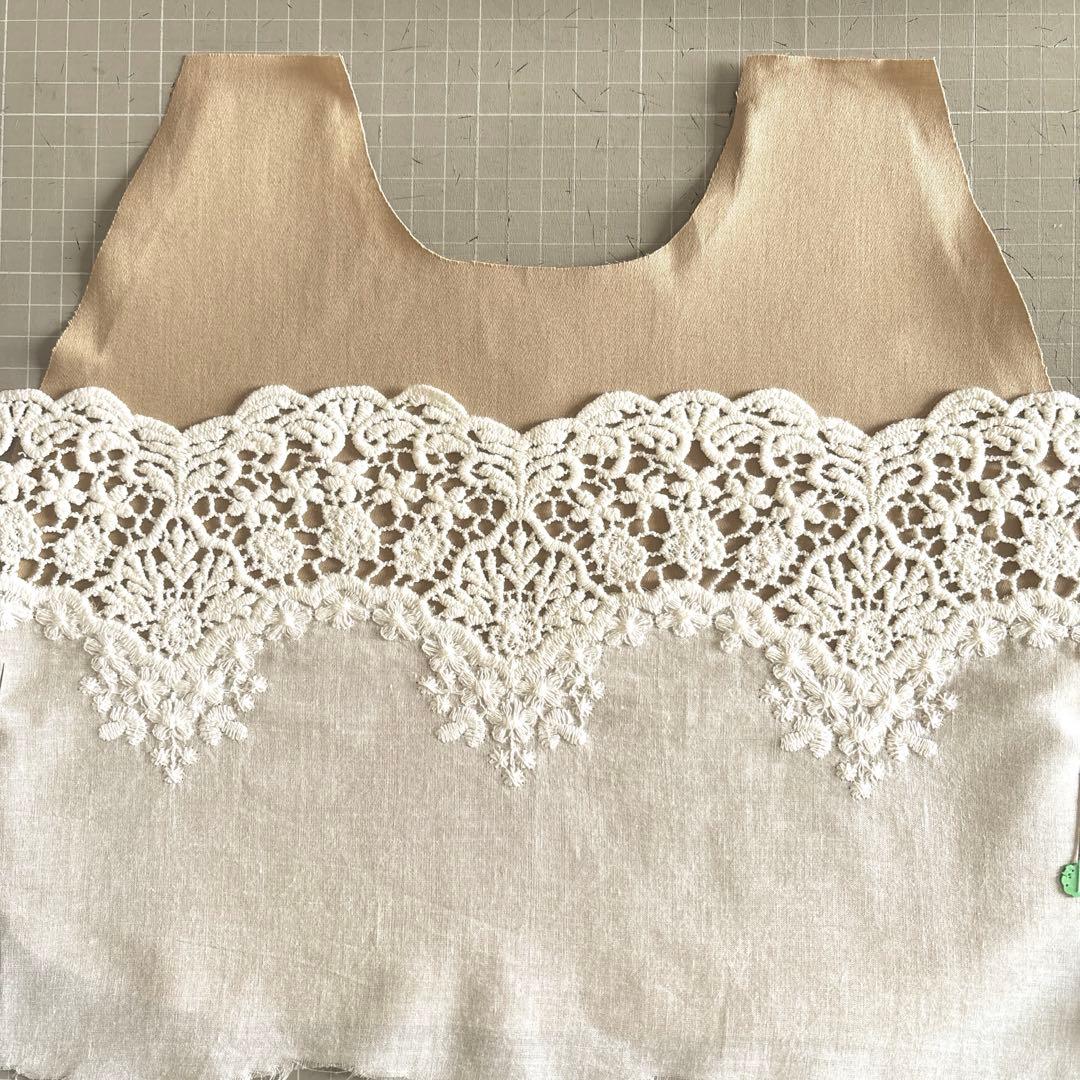 薔薇柄あおりがま口バッグ&がま口ポーチセット　ハンドメイド