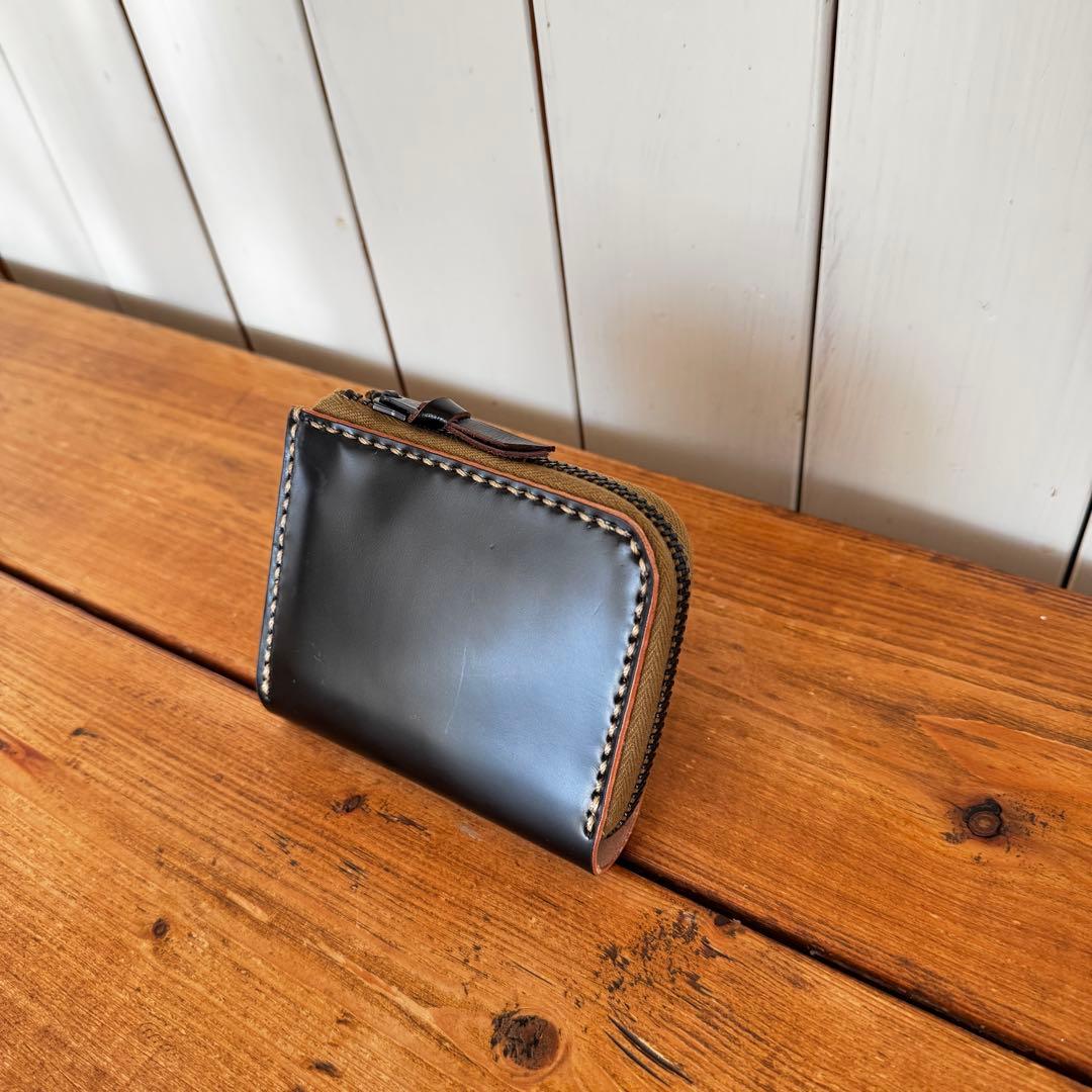 LANK LeatherWorks 新喜皮革コードバン　L型ジッパーウォレット