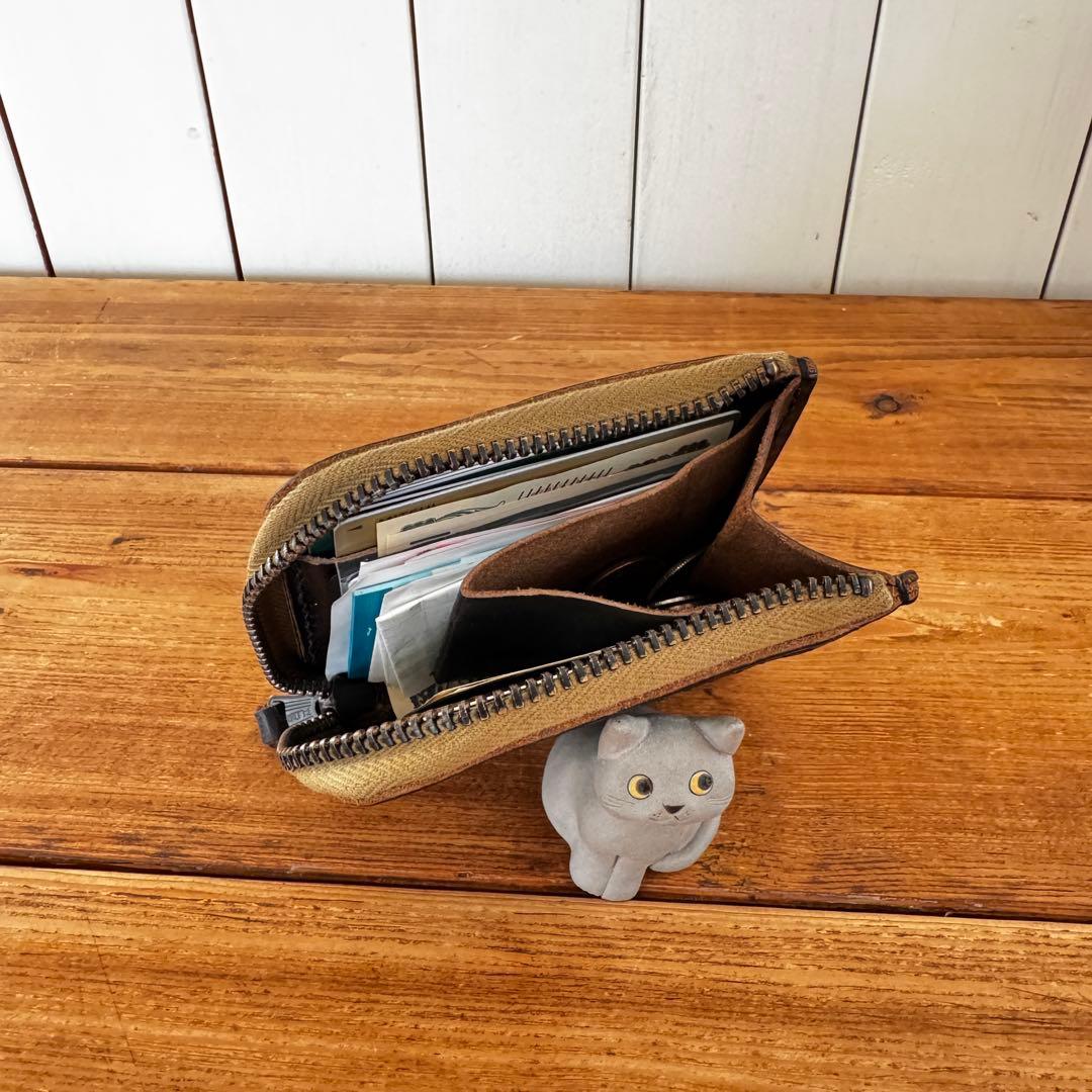 LANK LeatherWorks 新喜皮革コードバン　L型ジッパーウォレット