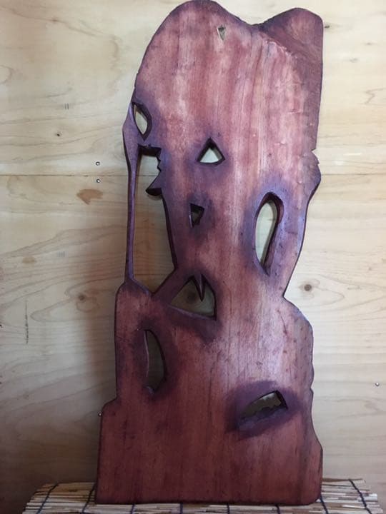 アフリカの木彫 壁掛け(男性)