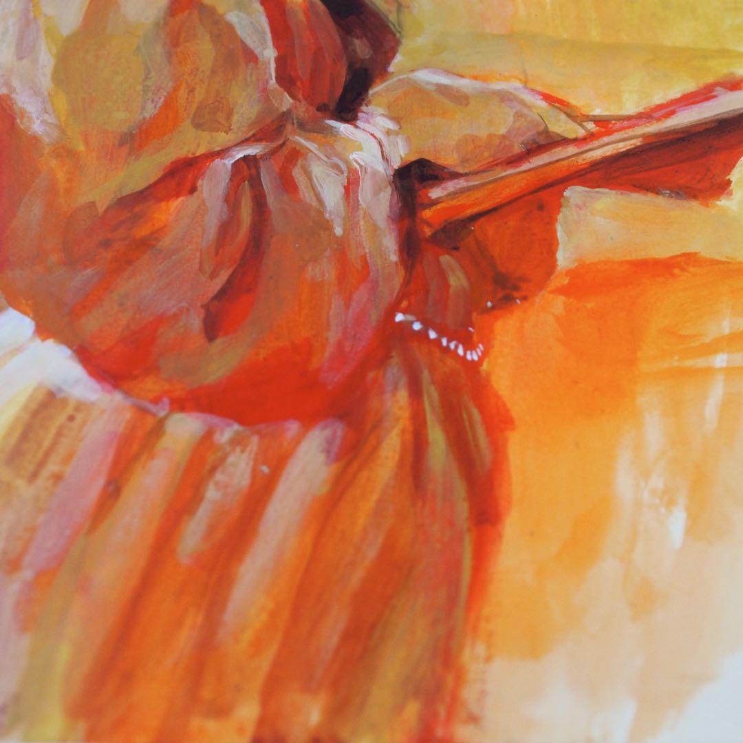 アクリル画 人物画 art 作品 イラスト アンティーク ラファエル前派 風