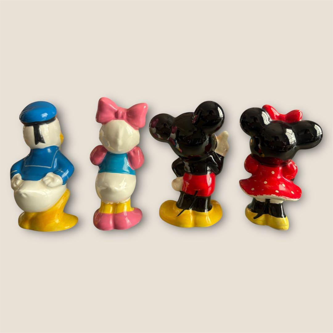 昭和レトロ ディズニー 陶器 フィギュア 4体セット 当時物 ヴィンテージ